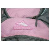 High Sierra Pink and Gray Backpack with Suspension Strap System