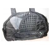 Black Quilted Gym Bag with Multiple Zippers
