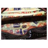 Samantha Brown Black Croc Embossed Travel Bag