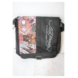 Ed Hardy Skull and Roses Messenger Bag by Christian Audigier