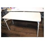 Folding Rectangular Table with Metal Legs