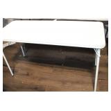 Folding Rectangular Table with Metal Legs