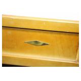 Mid-Century Modern Step End Table with Drawer