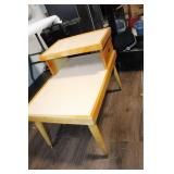 Mid-Century Modern Step End Table with Drawer