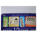 Regal 12 Game Set with Solid Wood Game Boards and Pieces