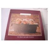 Anne Geddes 550 Piece Jigsaw Puzzle featuring Baby Trio in Tub
