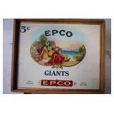 Vintage Epco Giants Cigar Box with Original Artwork