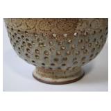 Handcrafted Stoneware Colander with Perforated Detail