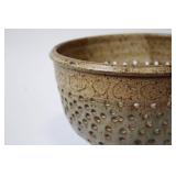 Handcrafted Stoneware Colander with Perforated Detail