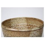 Handcrafted Stoneware Colander with Perforated Detail