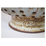 Handcrafted Stoneware Colander with Perforated Detail