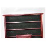 Wooden Display Rack with Clock and Assorted Golf Balls and Tees