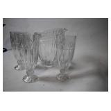 Crystal Pitcher and Set of 4 Glasses with Elegant Design