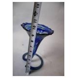 Elegant Swirled Glass Vase with Unique Spiral Base