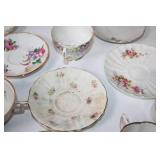 Vintage Porcelain Teacup and Saucer Collection