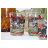 Vintage Glassware Collection with Mixed Colors and Patterns