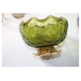 Vintage Glassware Collection with Mixed Colors and Patterns