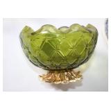 Vintage Glassware Collection with Mixed Colors and Patterns