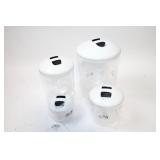 Set of 3 Clear Plastic Storage Containers with Lids