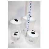 Set of 3 Clear Plastic Storage Containers with Lids