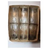 Set of 12 Vintage Masonic Theme Drinking Glasses