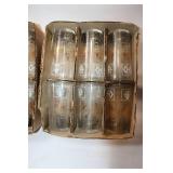 Set of 12 Vintage Masonic Theme Drinking Glasses