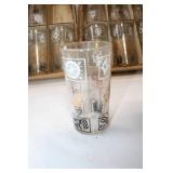Set of 12 Vintage Masonic Theme Drinking Glasses