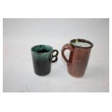Pair of Handmade Ceramic Mugs with Unique Glaze