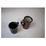 Pair of Handmade Ceramic Mugs with Unique Glaze