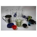 Assorted Glassware and Kitchen Measuring Tools Collection