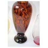 Collection of 3 Decorative Glass Vases with Unique Designs
