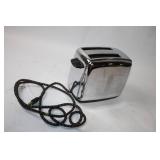 Vintage Chrome Two-Slice Toaster with Cloth Cord