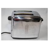 Vintage Chrome Two-Slice Toaster with Cloth Cord