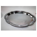 Set of 3 Elegant Oval Silver-Plated Trays