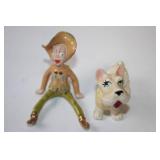 Set of 21 Vintage Animal and Character Ceramic Figurines