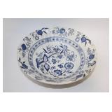 Vintage Blue and White Floral China Dinnerware Set - 29 Pieces