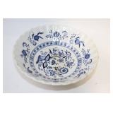 Vintage Blue and White Floral China Dinnerware Set - 29 Pieces