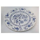 Vintage Blue and White Floral China Dinnerware Set - 29 Pieces