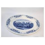 Vintage Blue and White Floral China Dinnerware Set - 29 Pieces