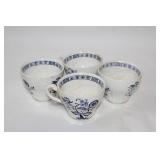 Vintage Blue and White Floral China Dinnerware Set - 29 Pieces