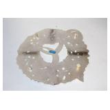 Festive Holiday Wreath Wall Decor with Red Bow Design