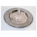 International Silverplate Round Serving Tray 12 Inch Diameter