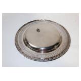 International Silverplate Round Serving Tray 12 Inch Diameter