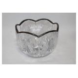 7-Inch Crystal Bowl with Etched Pine Tree Design