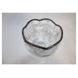 7-Inch Crystal Bowl with Etched Pine Tree Design