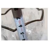 7-Inch Crystal Bowl with Etched Pine Tree Design