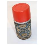 Vintage Insulated Thermos with Fabric Cover and Carrying Bag
