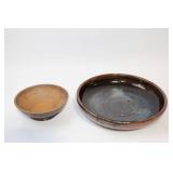 Set of 2 Ceramic Bowls with Rustic Glaze
