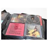 Collection of R&B and Soul Music CDs in Zip-Up Case