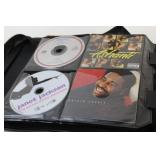 Collection of R&B and Soul Music CDs in Zip-Up Case